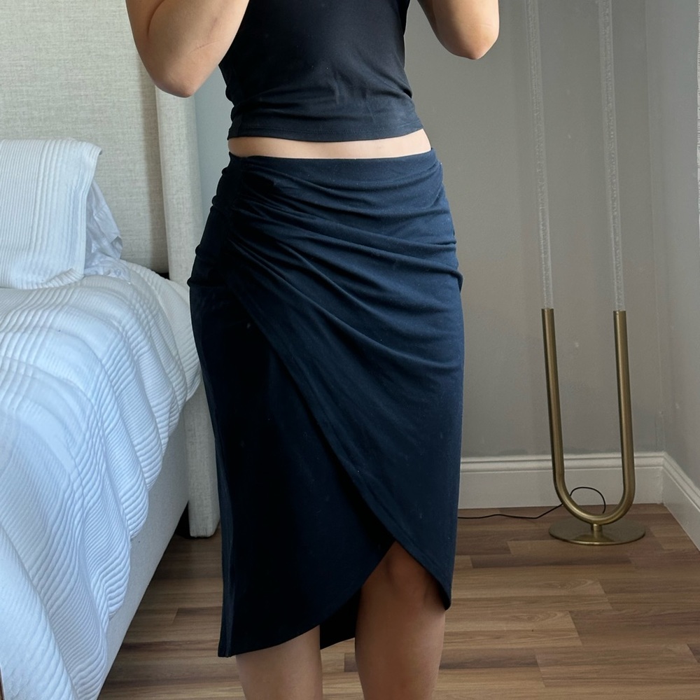 Open Edit Ruched Midi Skirt - Picture 4 of 7